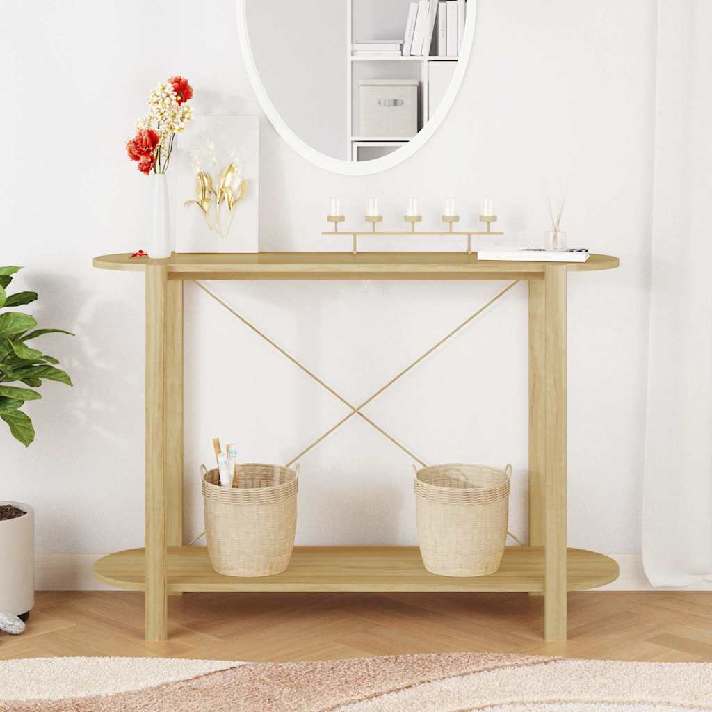 Tavolino Consolle 110x38x75 cm in Legno Multistrato