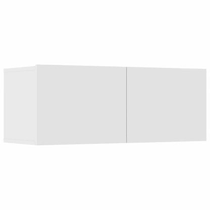 Mobili TV 4 pz Bianchi 80x30x30 cm in Legno Multistrato