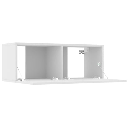 Mobili TV 4 pz Bianchi 80x30x30 cm in Legno Multistrato