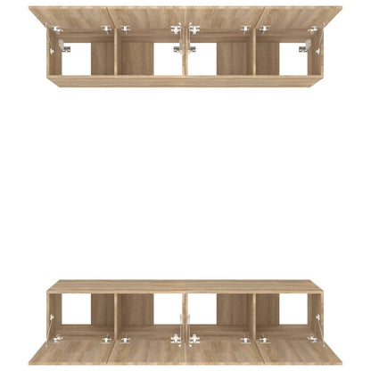 Mobili TV 4 pz Rovere Sonoma 80x30x30 cm in Legno Multistrato - homemem39