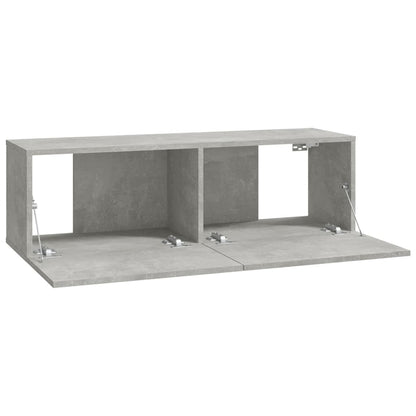 Mobili Porta TV a Parete 4 pz Grigio Cemento 100x30x30 cm