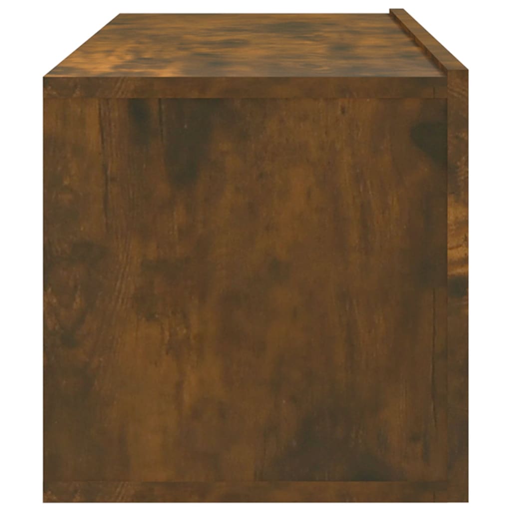 Mobili Porta TV a Parete 4 pz Rovere Fumo 100x30x30 cm
