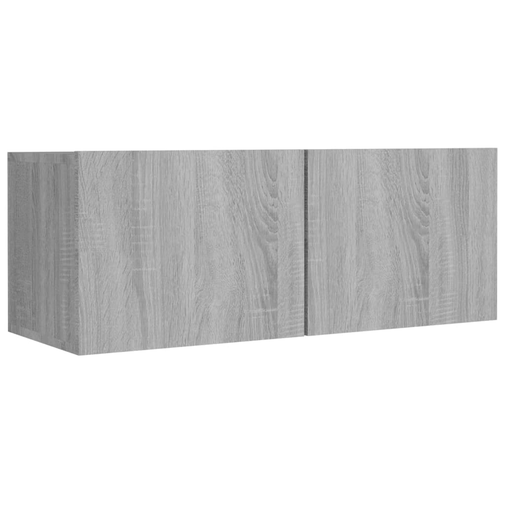 Set di Mobili Porta TV 4 pz Grigio Sonoma in Legno Multistrato | homemem39