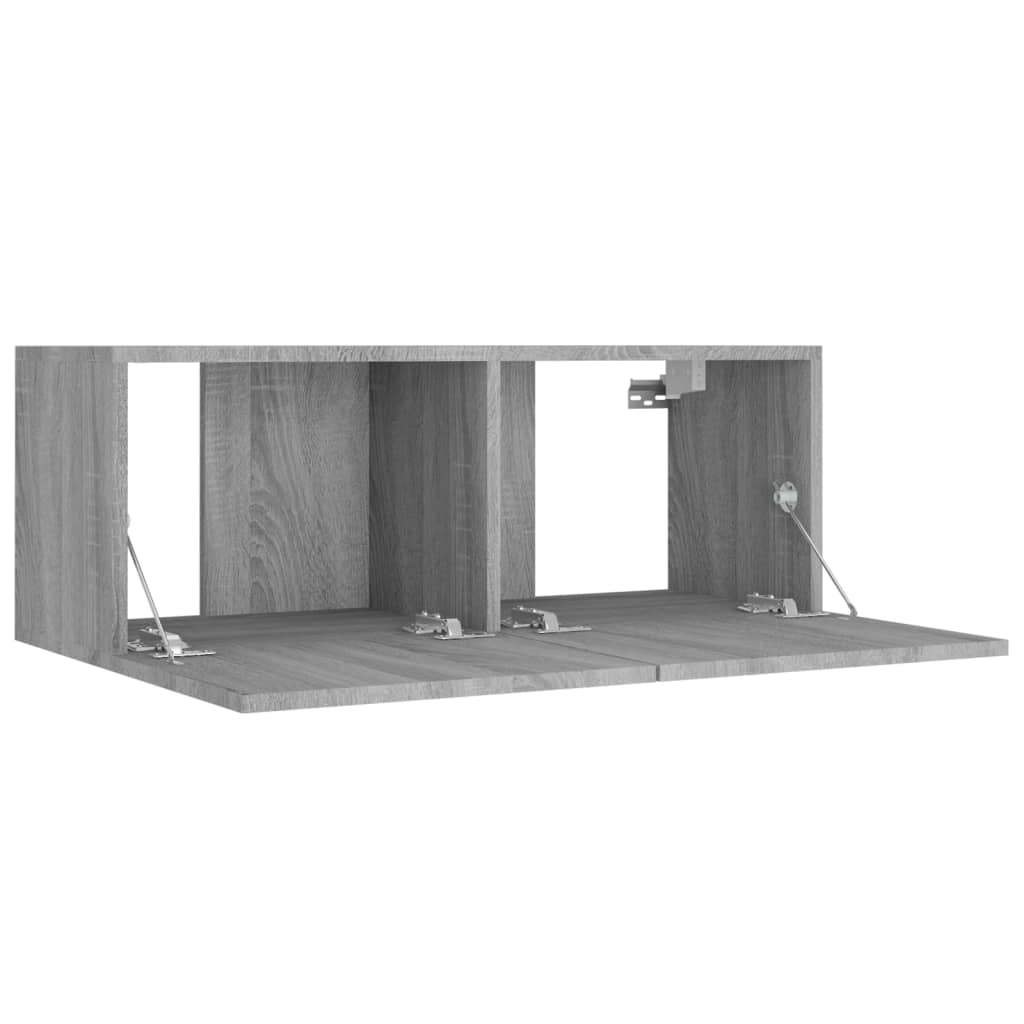 Set di Mobili Porta TV 4 pz Grigio Sonoma in Legno Multistrato | homemem39