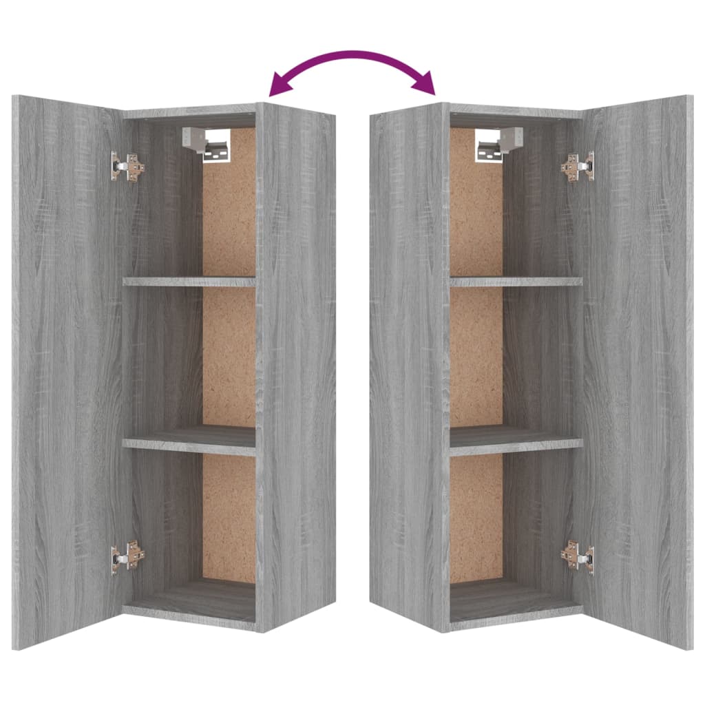 Set di Mobili Porta TV 4 pz Grigio Sonoma in Legno Multistrato | homemem39