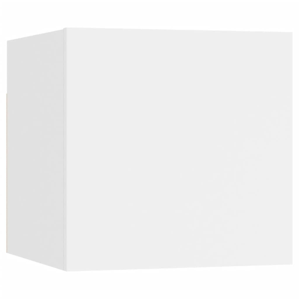 Set Mobili Porta TV 8pz Bianco in Legno Multistrato