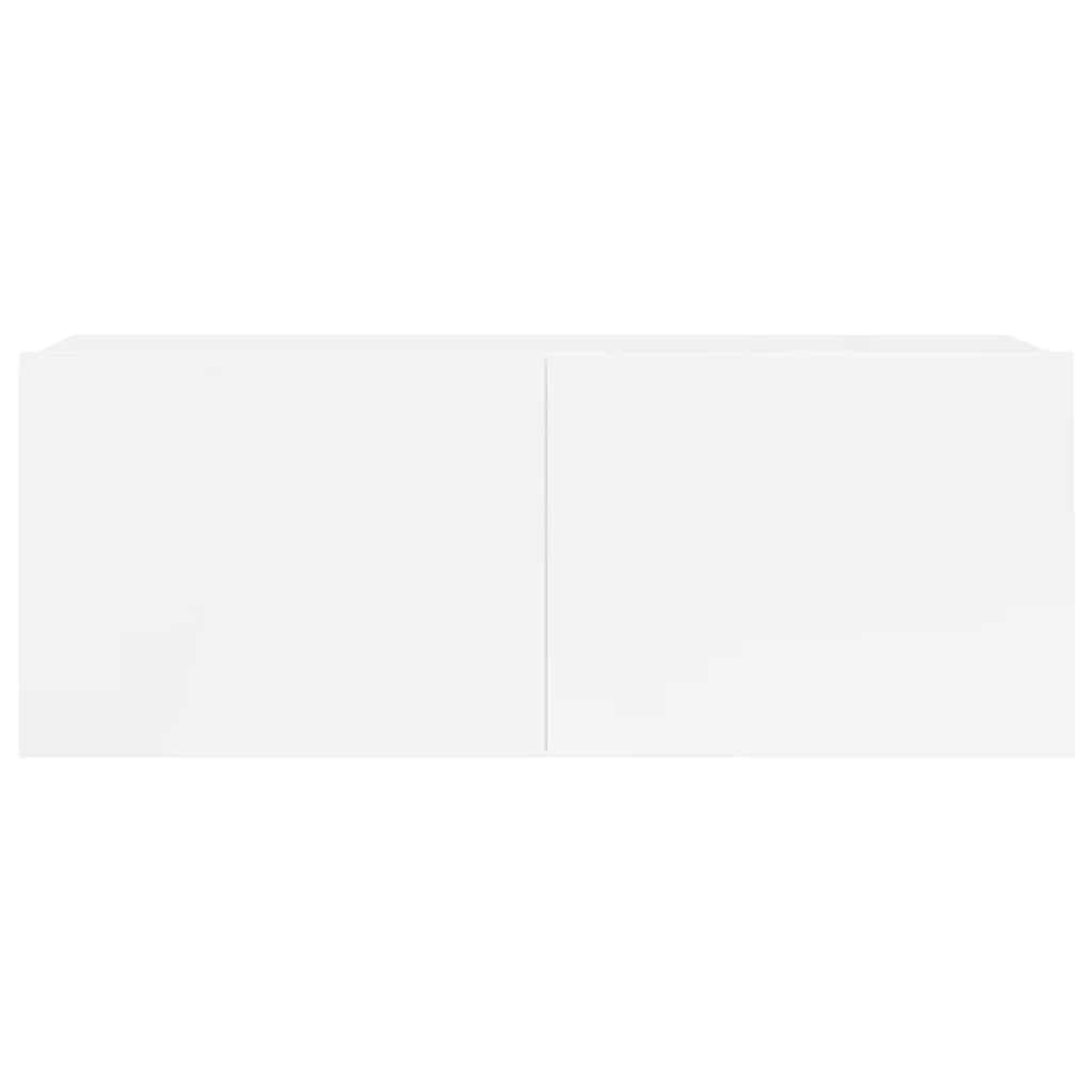 Set di Mobili Porta TV 5 pz Bianco in Legno Multistrato