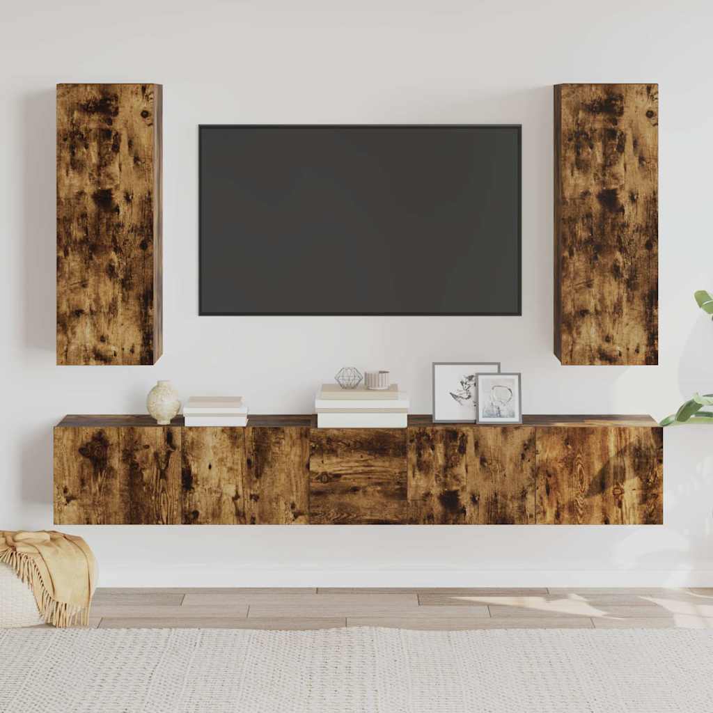 Set di Mobili Porta TV 5 pz in legno multistrato