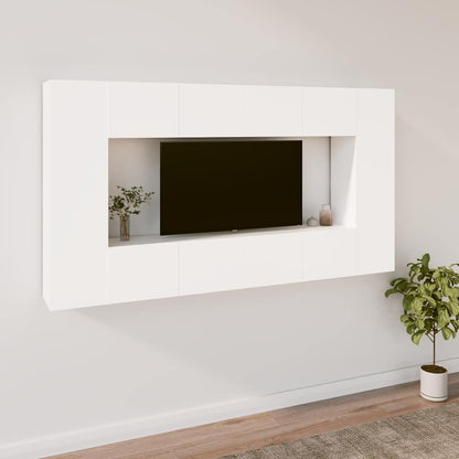 Set Mobili Porta TV 8pz in legno multistrato
