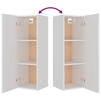 Set Mobili Porta TV 8pz Bianco in Legno Multistrato