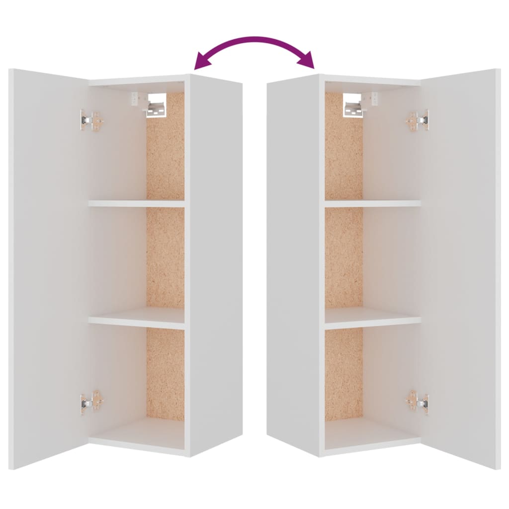Set Mobili Porta TV 8pz Bianco in Legno Multistrato