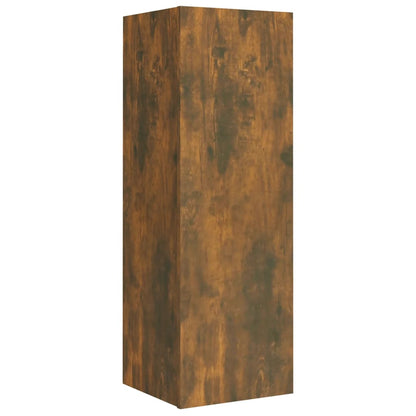 Set Mobili Porta TV 8pz Rovere Fumo in Legno Multistrato | homemem39