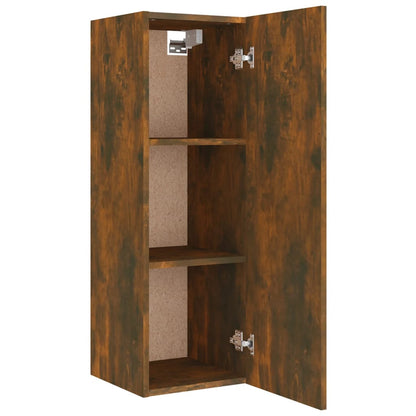 Set Mobili Porta TV 8pz Rovere Fumo in Legno Multistrato | homemem39