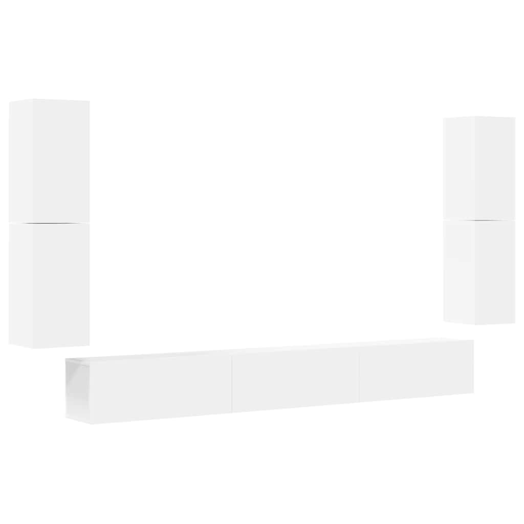 Set di Mobili Porta TV 7 pz in legno multistrato