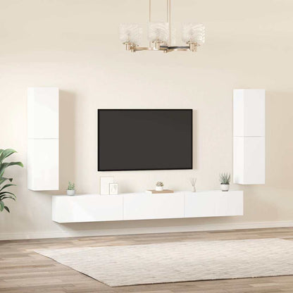 Set di Mobili Porta TV 7 pz in legno multistrato