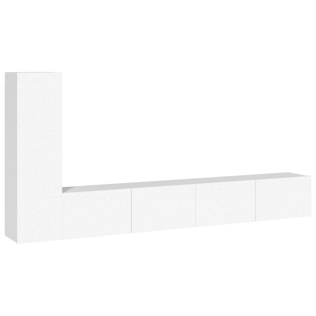 Set Mobili Porta TV 3 pz Bianco in Legno Multistrato