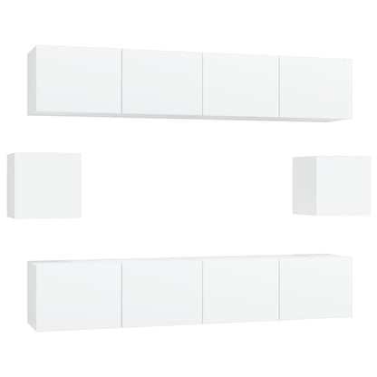 Set di Mobili Porta TV 6 pz Bianco in Legno Multistrato | homemem39