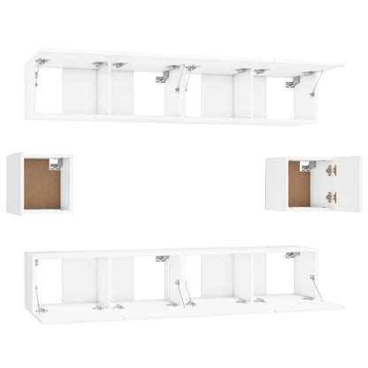 Set di Mobili Porta TV 6 pz Bianco in Legno Multistrato | homemem39
