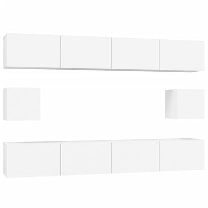 Set di Mobili Porta TV 6 pz Bianco in Legno Multistrato | homemem39