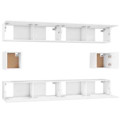 Set di Mobili Porta TV 6 pz Bianco in Legno Multistrato | homemem39