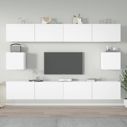 Set di Mobili Porta TV 6 pz Bianco in Legno Multistrato | homemem39