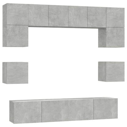 Set Mobili Porta TV 8pz in legno multistrato