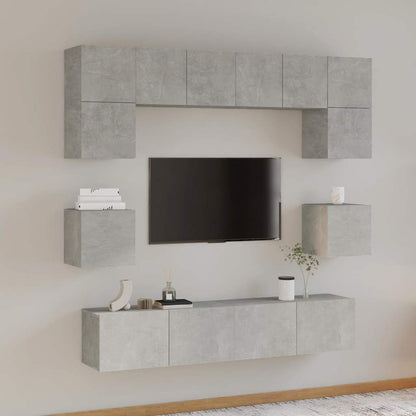 Set Mobili Porta TV 8pz in legno multistrato