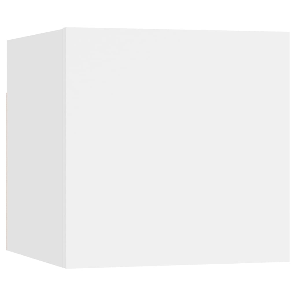 Set Mobili Porta TV 8pz Bianco in Legno Multistrato