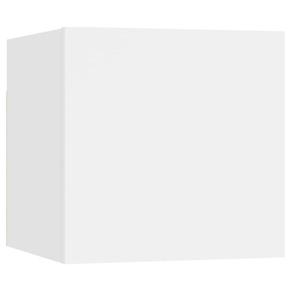 Set Mobili Porta TV 8pz Bianco in Legno Multistrato