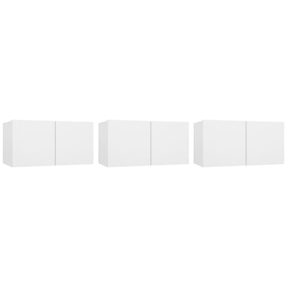 Set di Mobili Porta TV 5 pz Bianco in Legno Multistrato