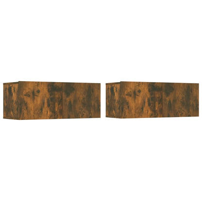 Set di Mobili Porta TV 5 pz Rovere Fumo in Legno Multistrato - homemem39