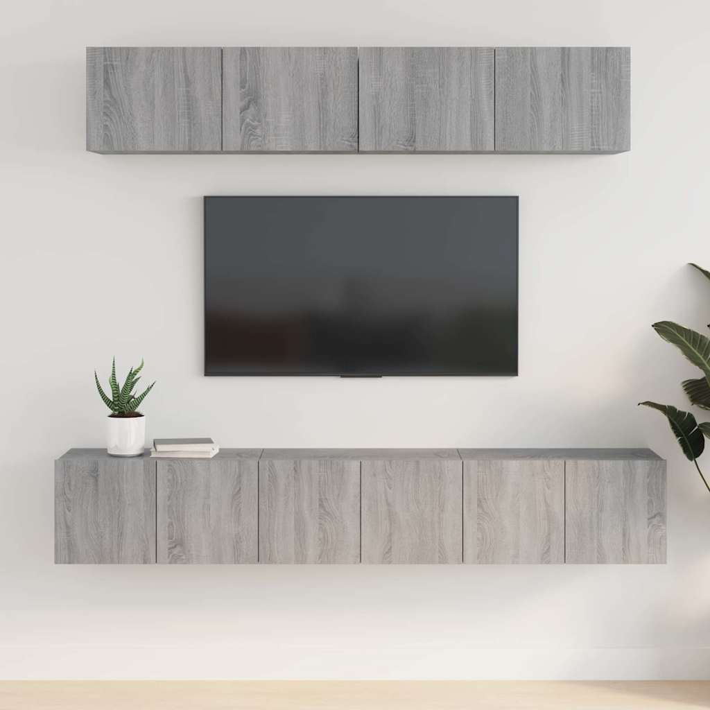 Set di Mobili Porta TV 5 pz in legno multistrato