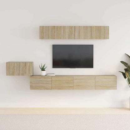 Set di Mobili Porta TV 5 pz in legno multistrato