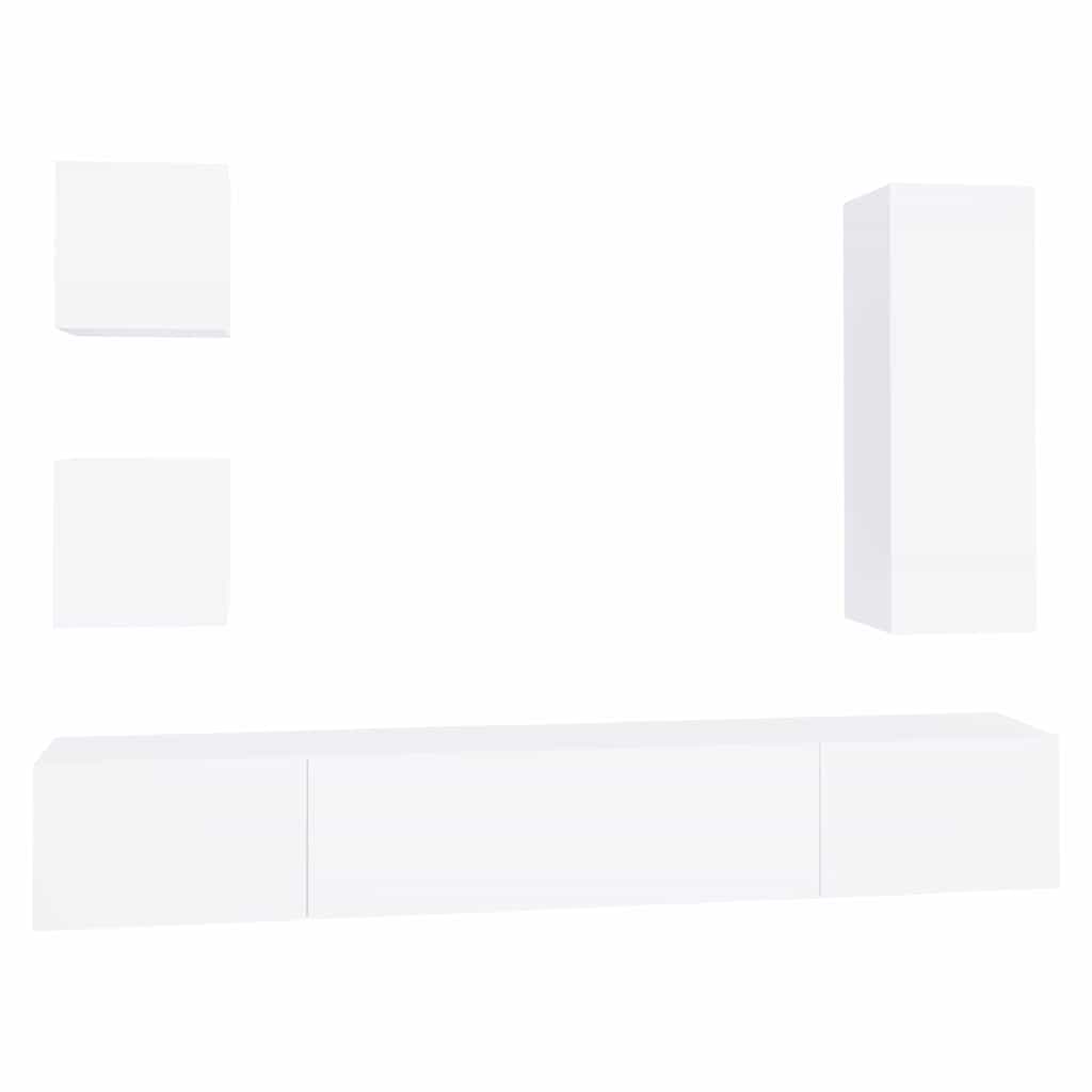 Set di Mobili Porta TV 5 pz in legno multistrato