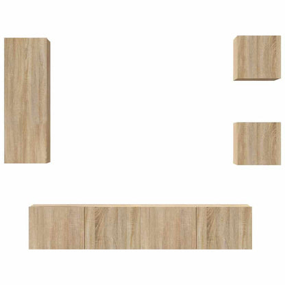Set di Mobili Porta TV 5 pz in legno multistrato