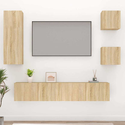 Set di Mobili Porta TV 5 pz in legno multistrato