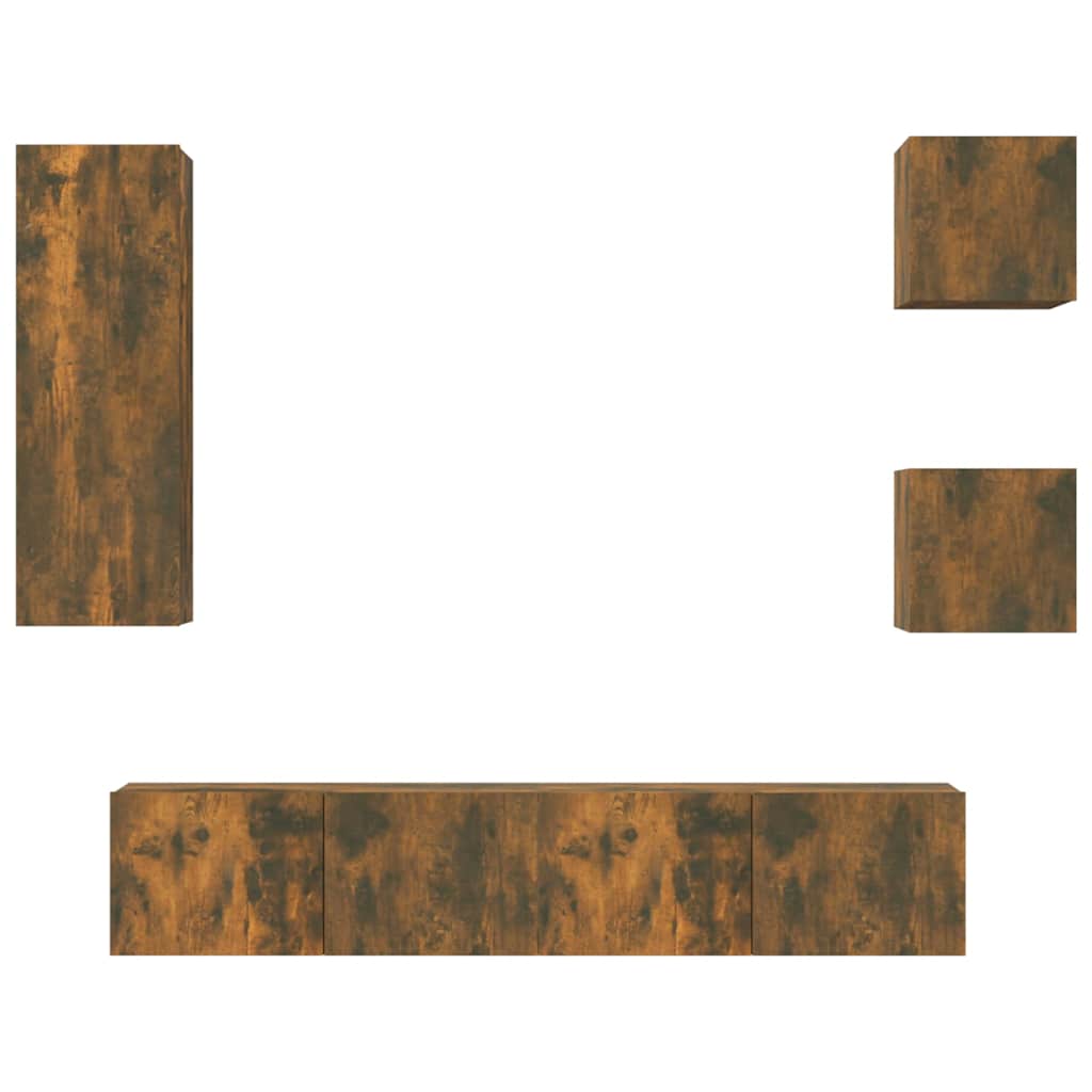 Set di Mobili Porta TV 5 pz in legno multistrato