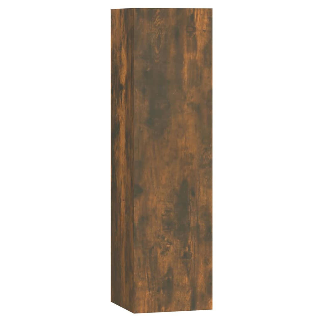 Set di Mobili Porta TV 5 pz Rovere Fumo in Legno Multistrato