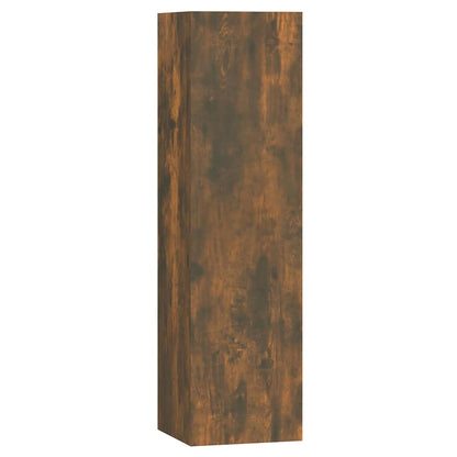 Set di Mobili Porta TV 5 pz Rovere Fumo in Legno Multistrato
