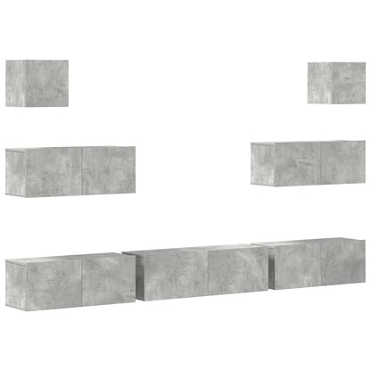 Set di Mobili Porta TV 7 pz in legno multistrato
