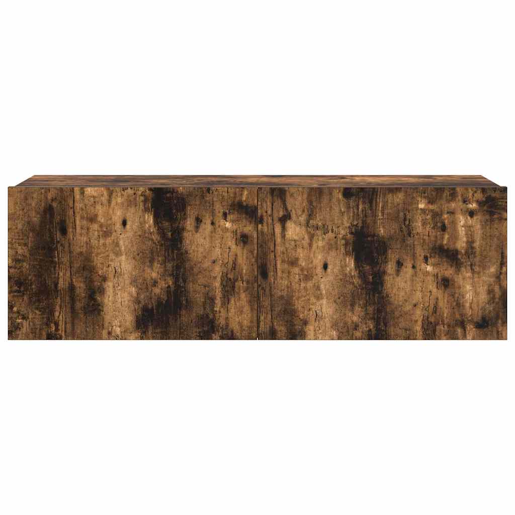Set di Mobili Porta TV 7 pz Rovere Fumo in Legno Multistrato