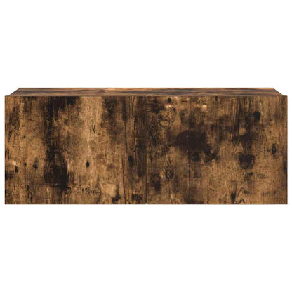 Set di Mobili Porta TV 7 pz Rovere Fumo in Legno Multistrato