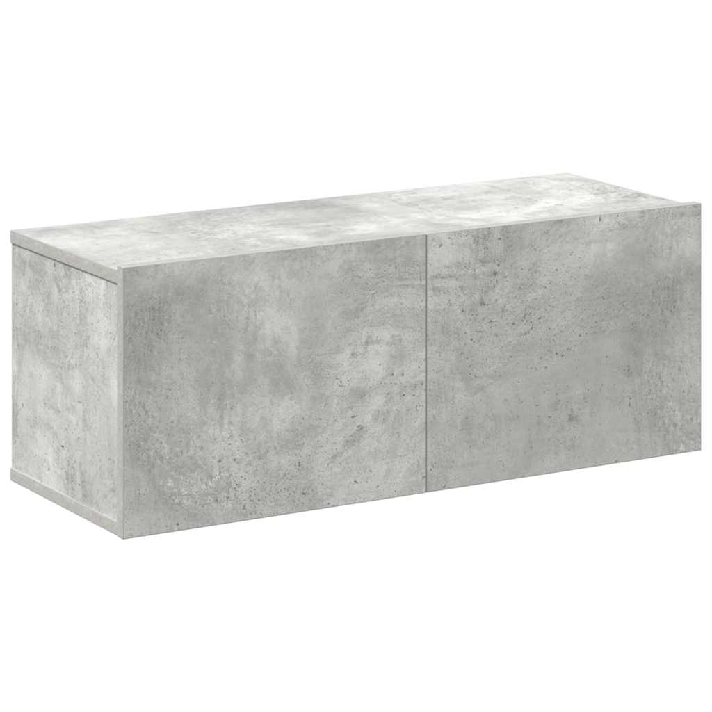 Set di Mobili Porta TV 4 pz Grigio Cemento in Legno Multistrato - homemem39