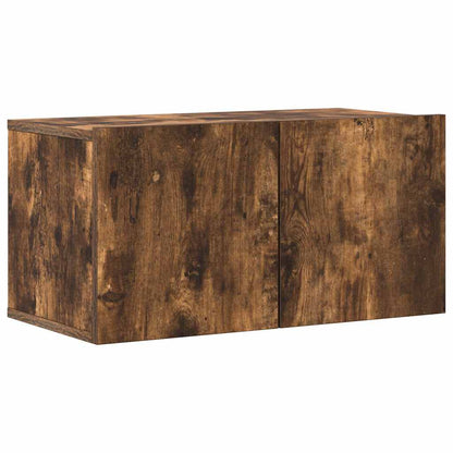 Set di Mobili Porta TV 4 pz Rovere Fumo in Legno Multistrato - homemem39