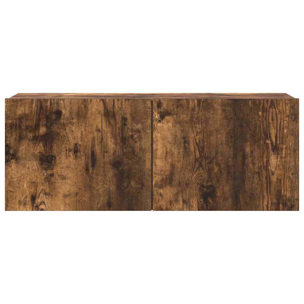 Set di Mobili Porta TV 4 pz Rovere Fumo in Legno Multistrato - homemem39