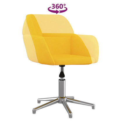 Sedia da Ufficio Girevole Giallo Chiaro in Tessuto - homemem39