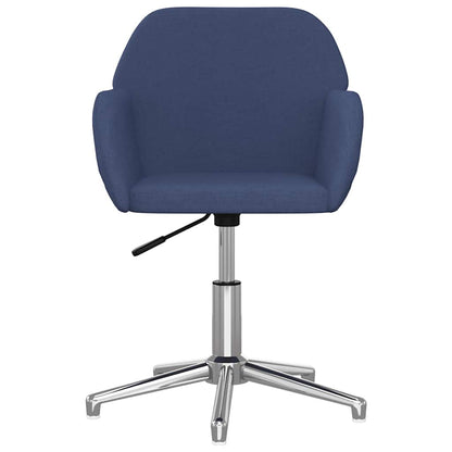 Sedia da Ufficio Girevole Blu in Tessuto