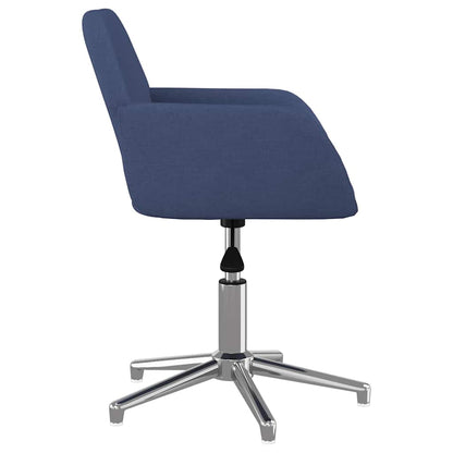 Sedia da Ufficio Girevole Blu in Tessuto
