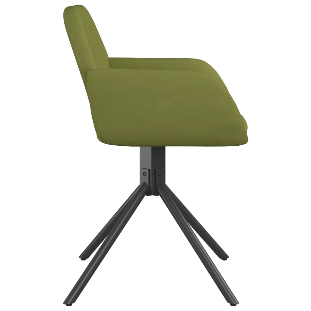 Sedie da Pranzo Girevoli 2 pz Verde Chiaro in Velluto | homemem39