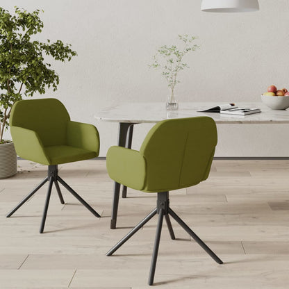 Sedie da Pranzo Girevoli 2 pz Verde Chiaro in Velluto | homemem39